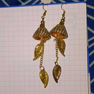 Golden Jhumka Earrings