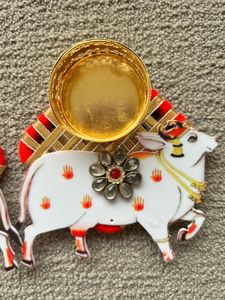 Kamdhenu Diya Holder Cow Decor Set