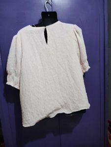 Pink Puff Sleeve Blouse