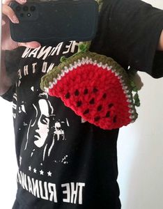 Crochet Watermelon Sling Bag🍉🥰