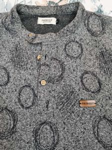 Vintage Patterned Tunic Full Sleeves Sweatshirt
