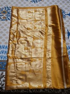 Elegant Mustard Bandhani Saree