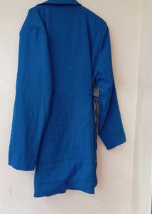 Blue Tie Waist Coat Dress(3XL-UK18)