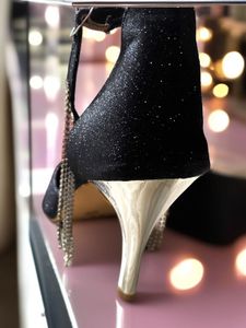 Black Diamond Studded Heels