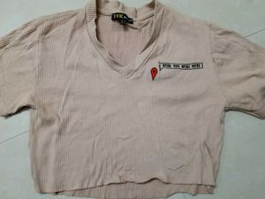 Y2K Pink Ribbed Crop Top