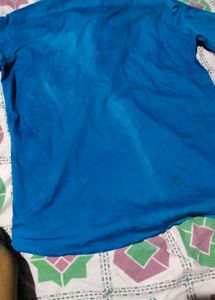 Blue Casual Button-Down Shirt