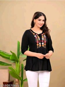 women stylish fashionable short kurti