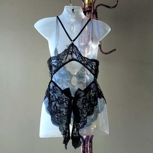 Black Lace Lingerie Bodysuit