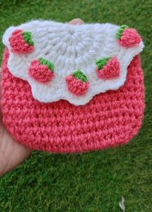 Strawberry Crochet Clutch