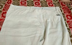 🌿Off-White Casual Cotton Trousers – Light &amp; Breez