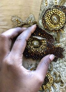 Elegant Silver Embroidered Net Gown Formal Dress