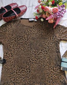 Vintage Animal Print Top party to