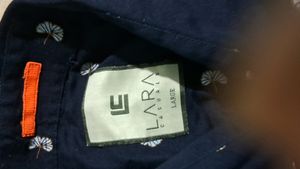 Lara Printed Blue Shirt For Sale