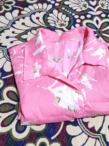 Pink Patterned Button-Down