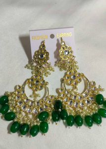 Super Green Kundan Jewelry Set