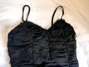 New With Tag! Black Ruched Bodycon Dress