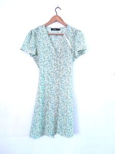 Green Printed Dress (Women's)