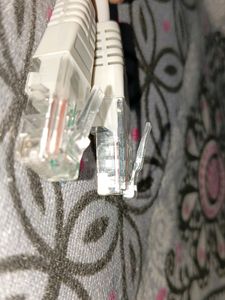 Lan Cable //High-Speed Gigabit Ethernet Patch Internet Cable For Printer, Server 10Gbps, 600MHz - White, 3-Foot