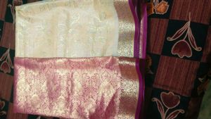 Cream Colour Silk Saree