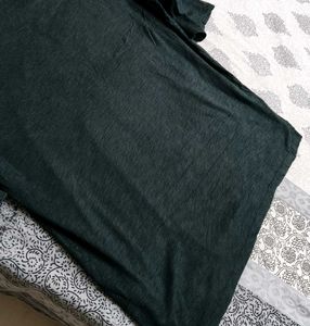 Women Green Graphic Print Cotton Mix Casual Tshirt