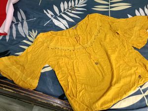 Yellow Embellished Top
