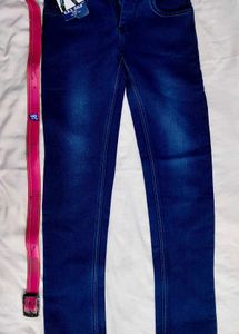 Dark Blue Denim Jeans