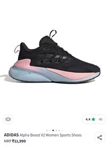 Adidas Women&#39;s AlphaBoost V2 Black RunningShoes
