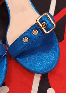 Ajio 3 To 4 Inch Heels Shiny Party Sandals...s