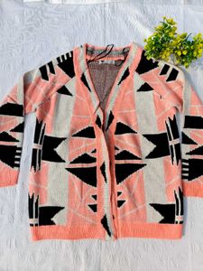 Geometric Knit Cardigan 🖤🪷