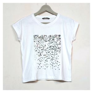 Zudio Size XS Party wear Sequin T-shirt