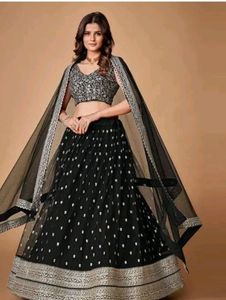 New/Unused Embroidered Semi Stitched Lehnga Set