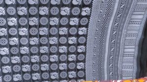 Black &amp; Silver Bird Print Fabric