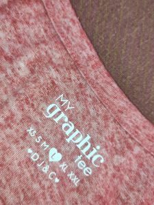 DJ&amp;C My Graphic Tee, Size:-L, Color:- Red