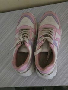 Pink & White Sneakers