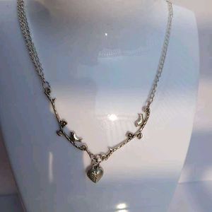 Heart &amp; Bird Necklace