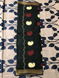 Black Cotton Saree