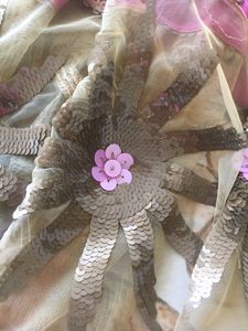 A Beautiful Saree With Net &amp; Sequence Work