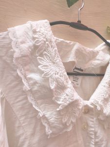 Beautiful Collared White Medieval Shirt