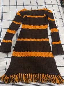 Brown &amp; Orange Dress