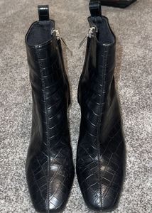 H&amp;M Crocodile Leather Boots