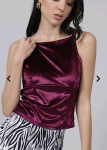 Burgundy Velvet Tank Top