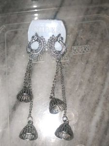 Silver Jhumka Earrings