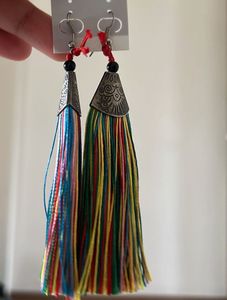 Colorful Tassel Drop Earrings