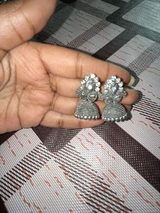 Oxidized Jhumka Earrings