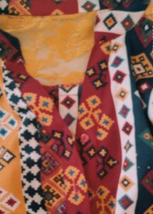 Aztec Print Lace Detail Shirt