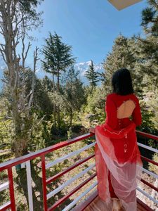 Red Anarkali Suit with Dupatta