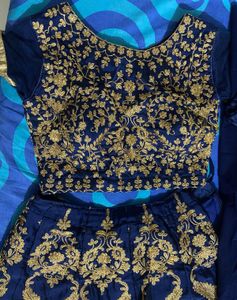 Elegant Golden Zari Lehenga For Sale