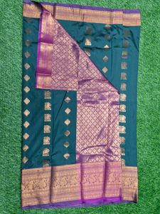 Kanjivaram Dark Green Saree