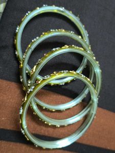 Green Glass Bangles
