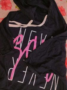 Black Hooded Tshirt